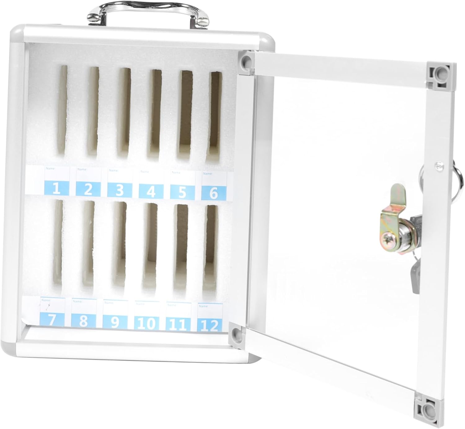 1pc Office Storage Wall-mounted Locker Cabinet for Phone School Classroom Organizer