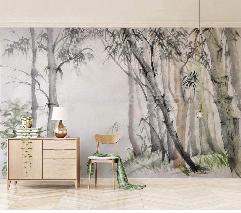 Fresque murale haut de gamme bambou : art chinois créatif pour chambre