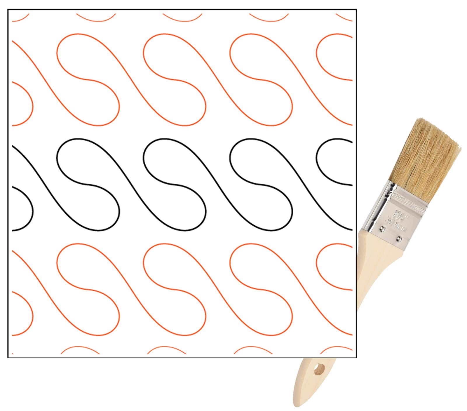 Trendzeen Quilting Pantograph Pattern Paper Roll - Easy Ripples Design For Longarm Quilting Machines, 11" X 144"