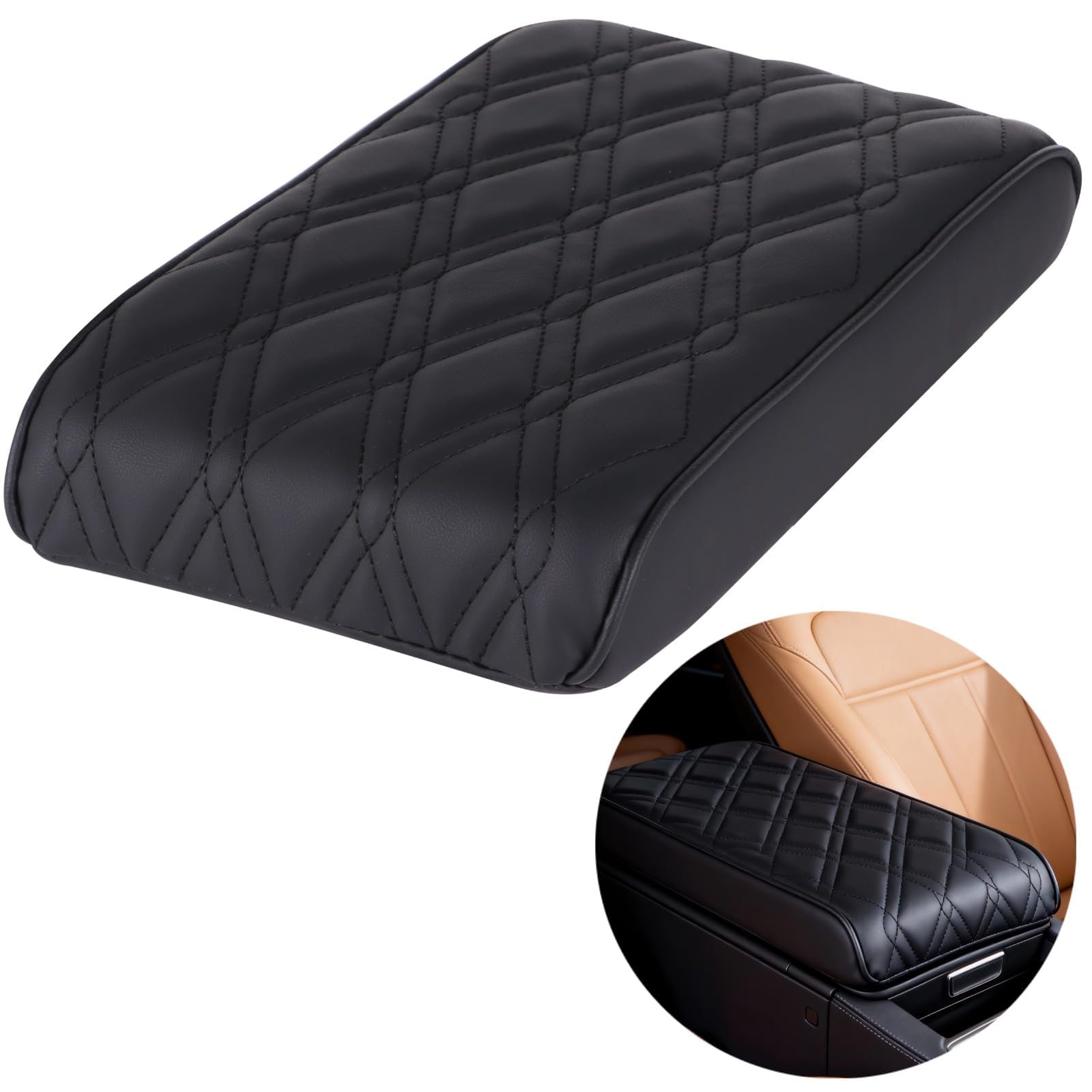 Copertura Console Centrale Auto per Mercedes Benz Classe A W176 2012-2018, Protezione Copribraccioli Console Centrale,Cuscino Bracciolo Auto