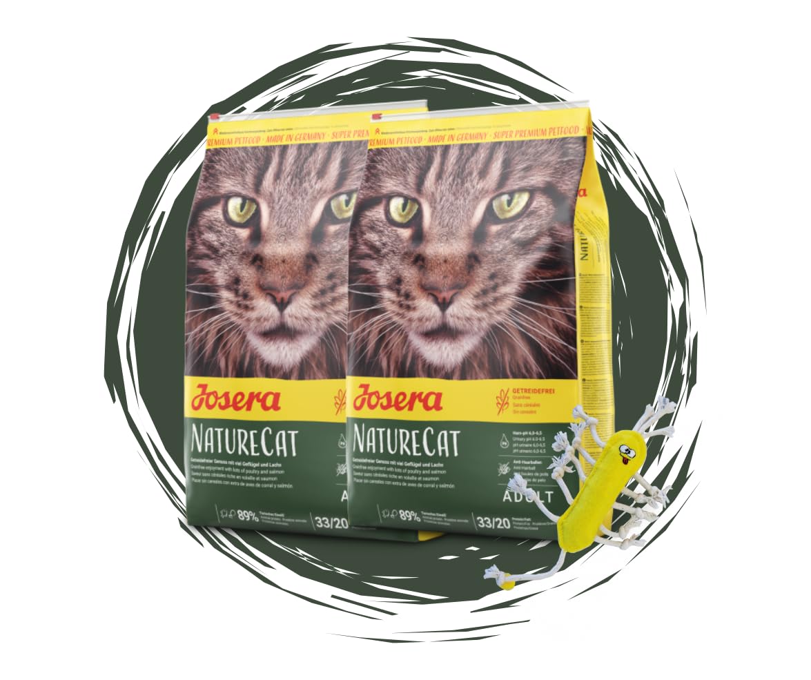 Josera NatureCat | Cat | Katze | Trockenfutter | Getreidefrei | Premium Katzenfutter für ausgewachsene Katzen | Goodie | Sparbundle 2 x 4,25kg + Kritzelmännchen (2 x 4,25 KG)