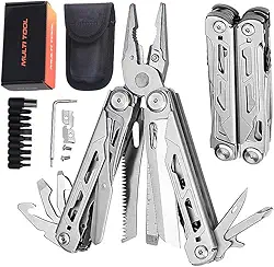 Multitool, 28em 1 Alicate Multifuncional, Ferramenta MúLtipla, Aço Inoxidável Multiferramenta, Presente para Homens, Kit de Ferramentas de Acampamento Versátil, Canivete Suiço, Canivete Multiuso