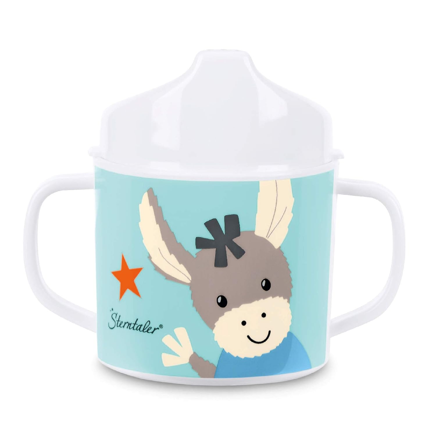 Sterntaler Emmi L'Asinello 6842000 Mug with Handles and Spout, 6+ Months, Multi-Coloured