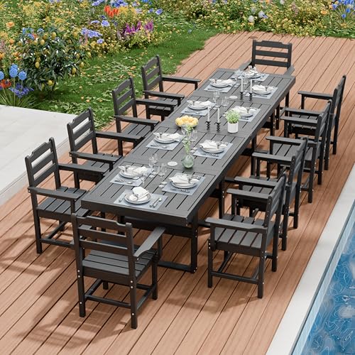 12-Piece Outdoor Dining Set for 10