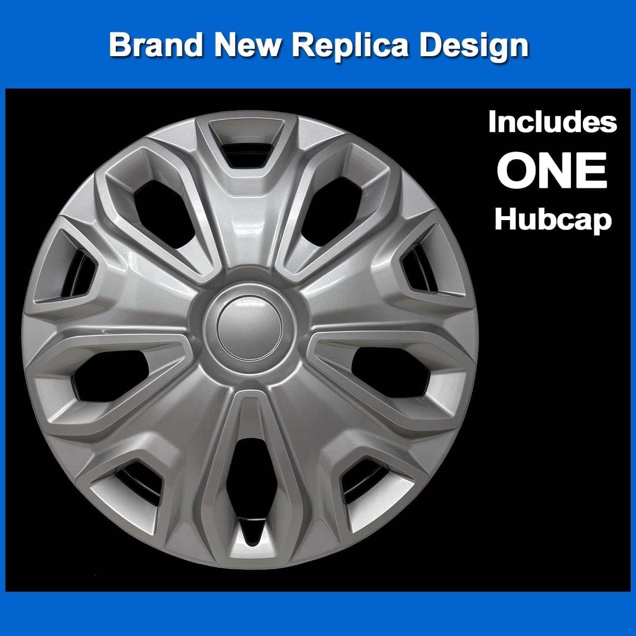 Premium Replica Hubcap, Replacement for Ford Transit 150, 250, and 350: 2015-2024, e-Transit: 2022-2024 16-inch Wheel Cover (1 Piece)