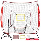 Storgem Baseball and Softball Practice Net 7×7ft Portable...