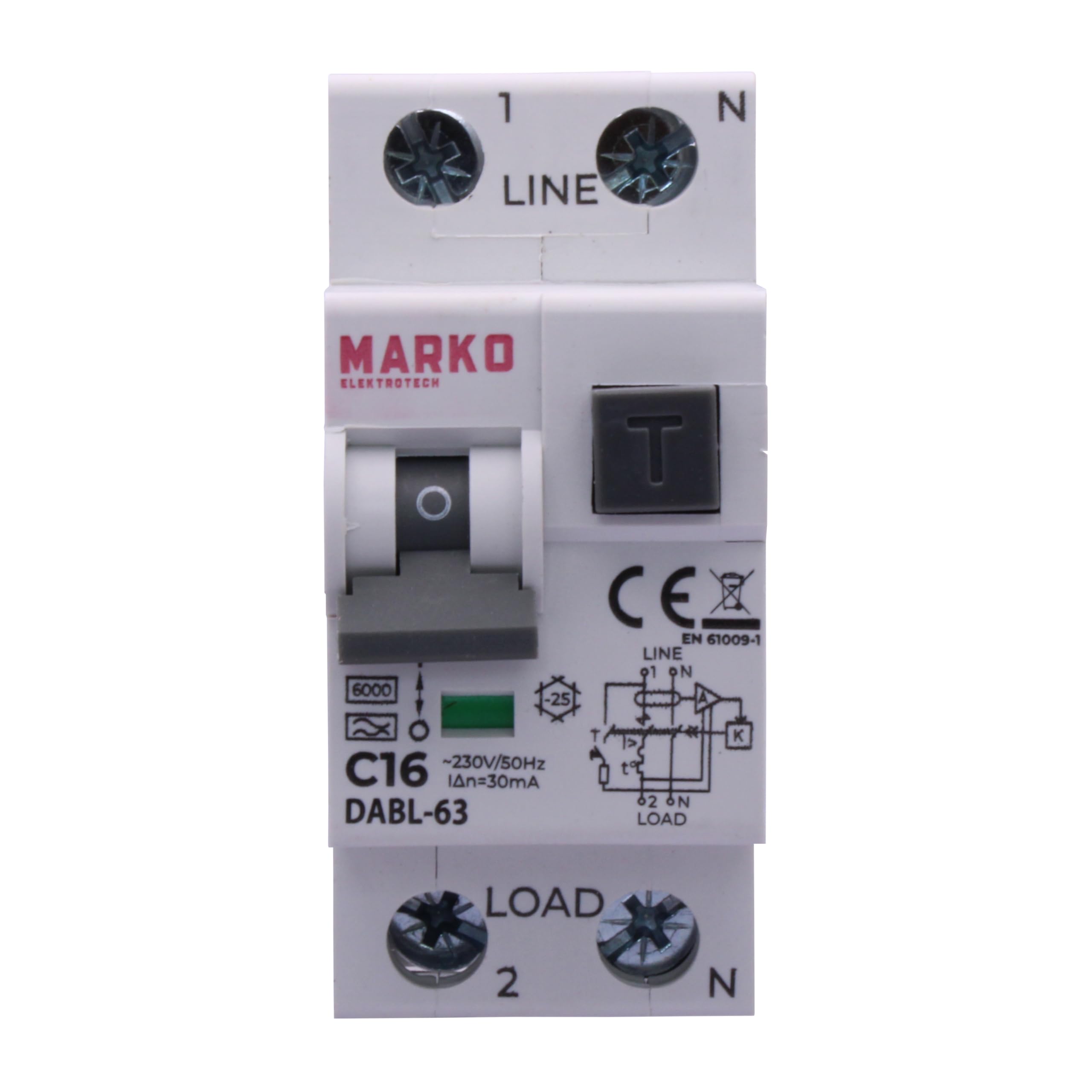 Disjoncteur Différentiel 30mA Type A 1P N, SAFEMORE Interrup