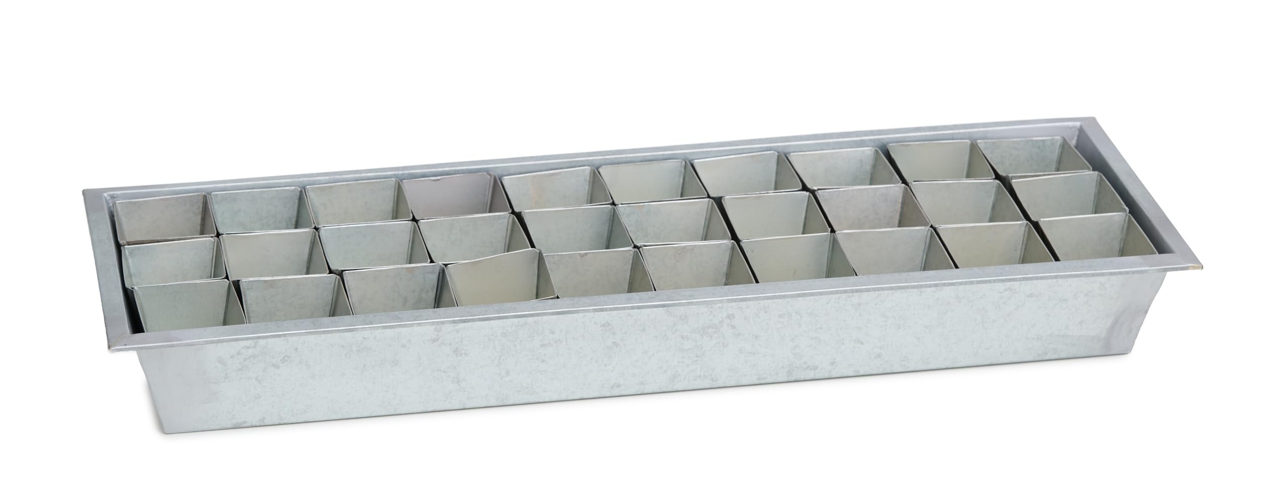 Romberg PU:RE Crafted Anzucht-Set 58x19x 6,7cm inkl. 30 Zink-Pots, zinkgrau