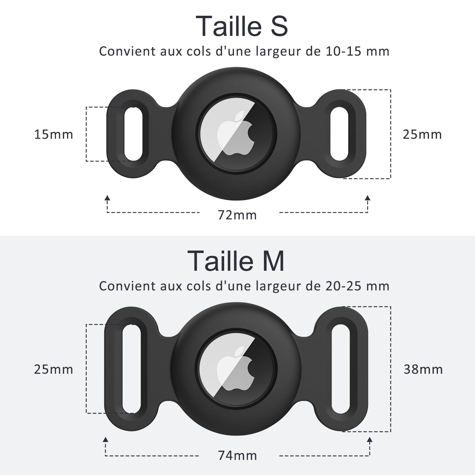 Marque : Vancle Vancle Airtag Étuis Collier pour Chien et Chat, Coque en Silicone Étanche pour Apple AirTag GPS Finder, 1pc Housse de AirTag Protection pour Pet Colliers de Compagnie Anti-Perte Porte-clés AirTag in use