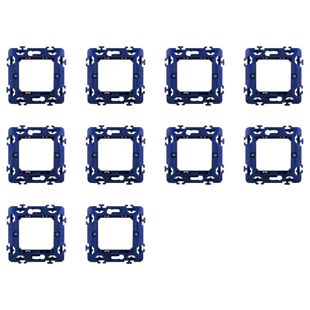 10 soportes compatibles con Bticino Living Light, soportes caja 502 503 504 507 (2 plazas - 2 módulos)
