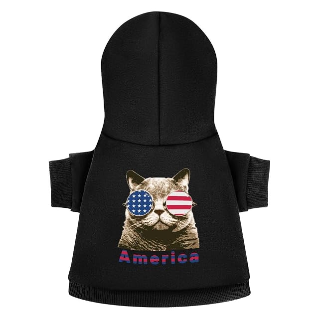 Foto 2 de 7 de Bandera Americana Gafas Mascotas Perro Sudaderas Ropa para Perros Pequeños Chaleco Chihuahua Ropa Abrigo…
