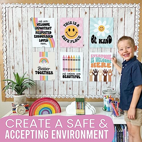 Affiches rétro diversité kit décoration classe complet
