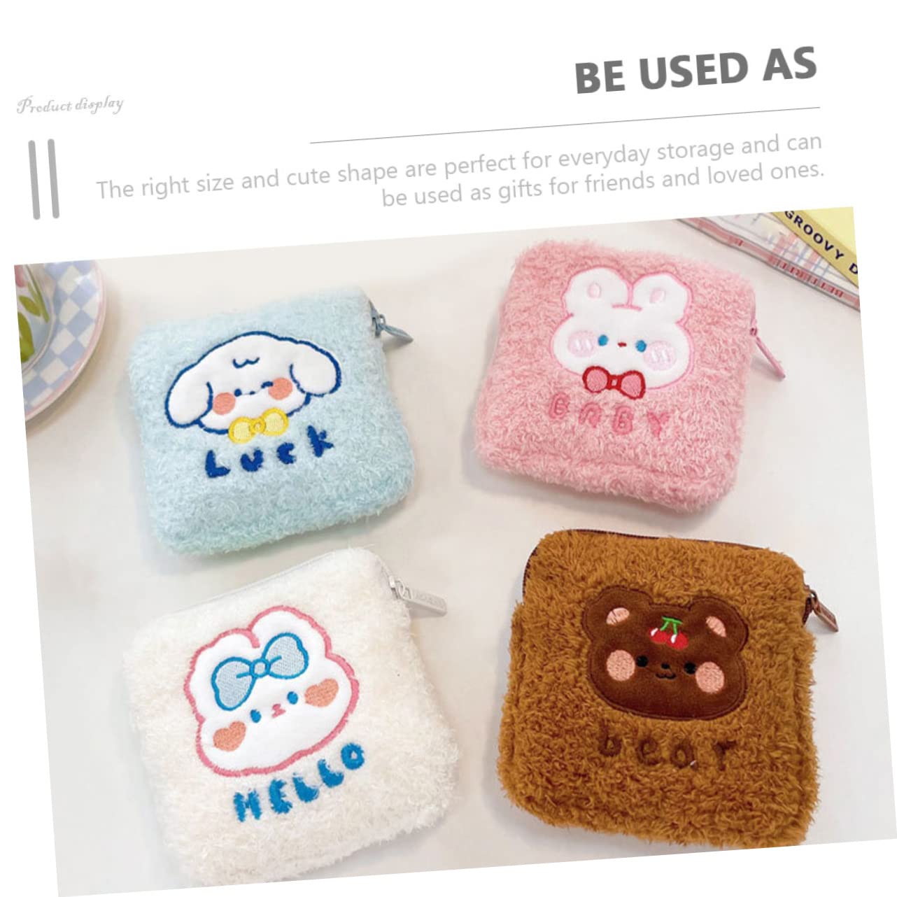 12piezas Bolsa De Almacenamiento De Toallas Sanitarias Bolsa Menstrual Reutilizable y Lavable Organizador De Compresas Para Niñas y Mujeres Diseño De Animales Para Viajes y Uso