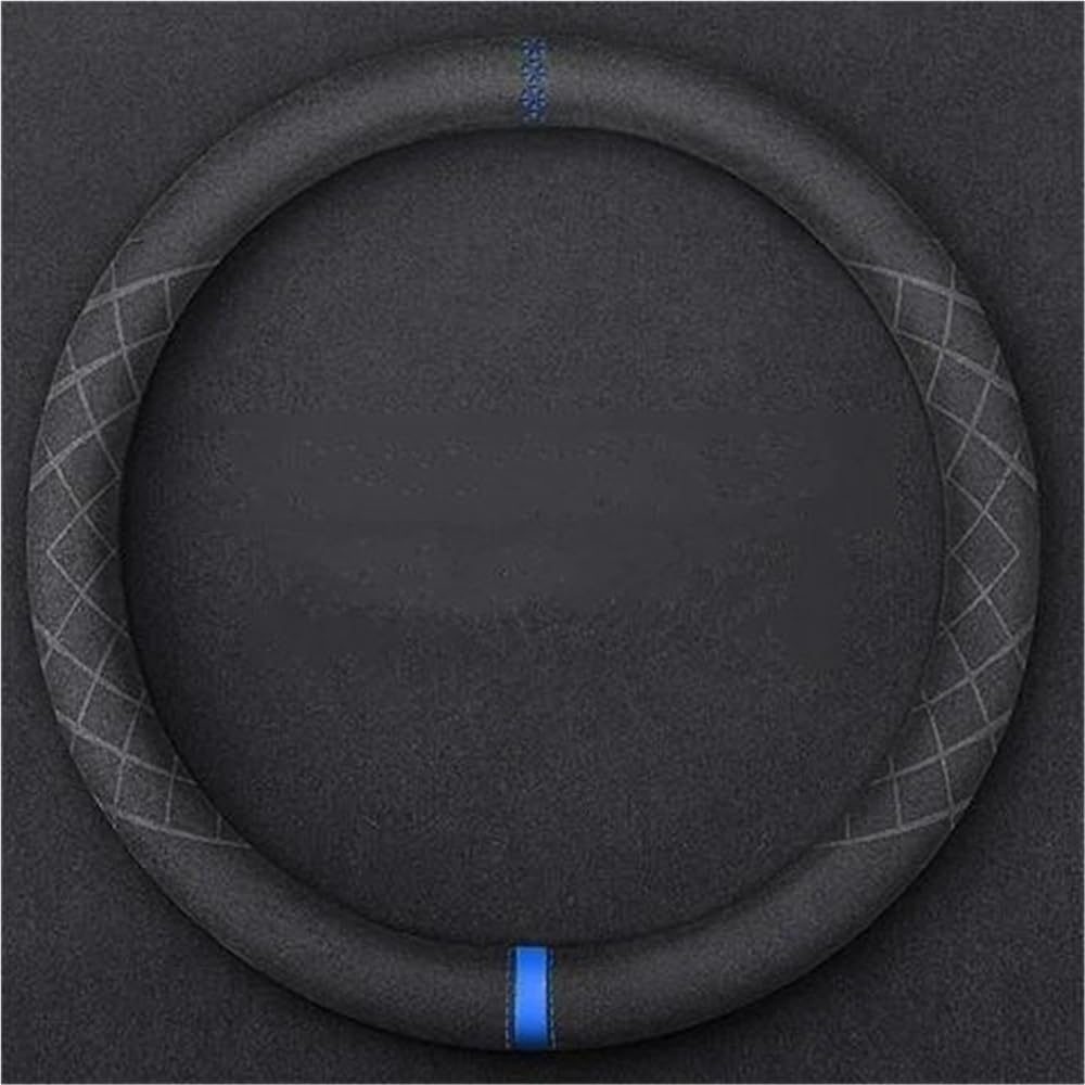 ZYMKKDYLM Car Steering Wheel Cover Protection compatible for Opel Olympia Ascona Calibra Vectra Zafira Anti-slip Breathable Soft Steering Wheel Cover, Car Decor Supplies,O-Blue