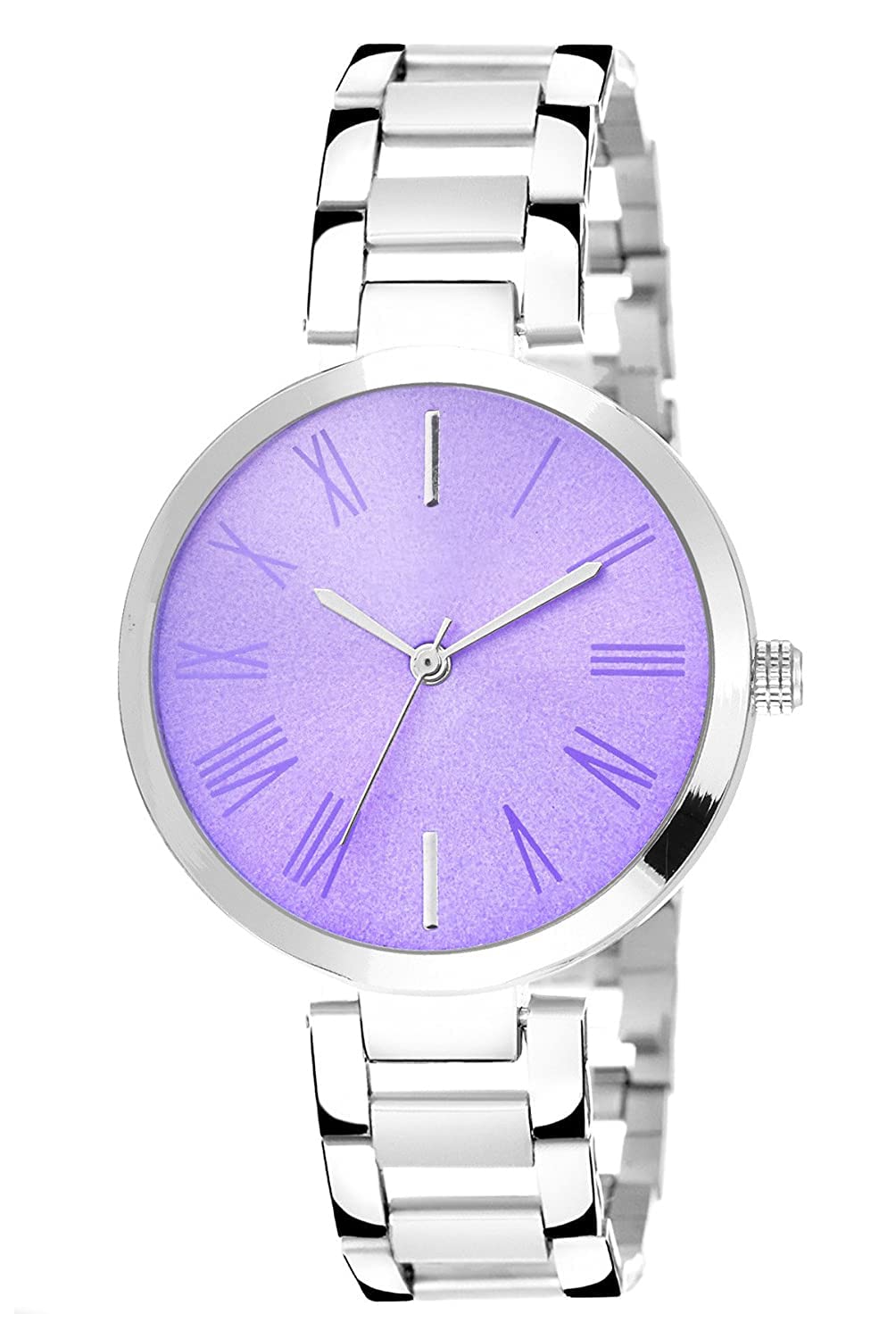 Womens Purple Dial Analog Wrist Watch with Stainless Steel Chain (B0D7PS6KG3) Amazon Price History, Amazon Price Tracker