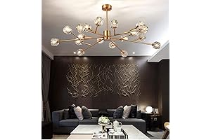 18-Light Modern Sputnik Chandelier - A Shimmering Statement for Your Abode