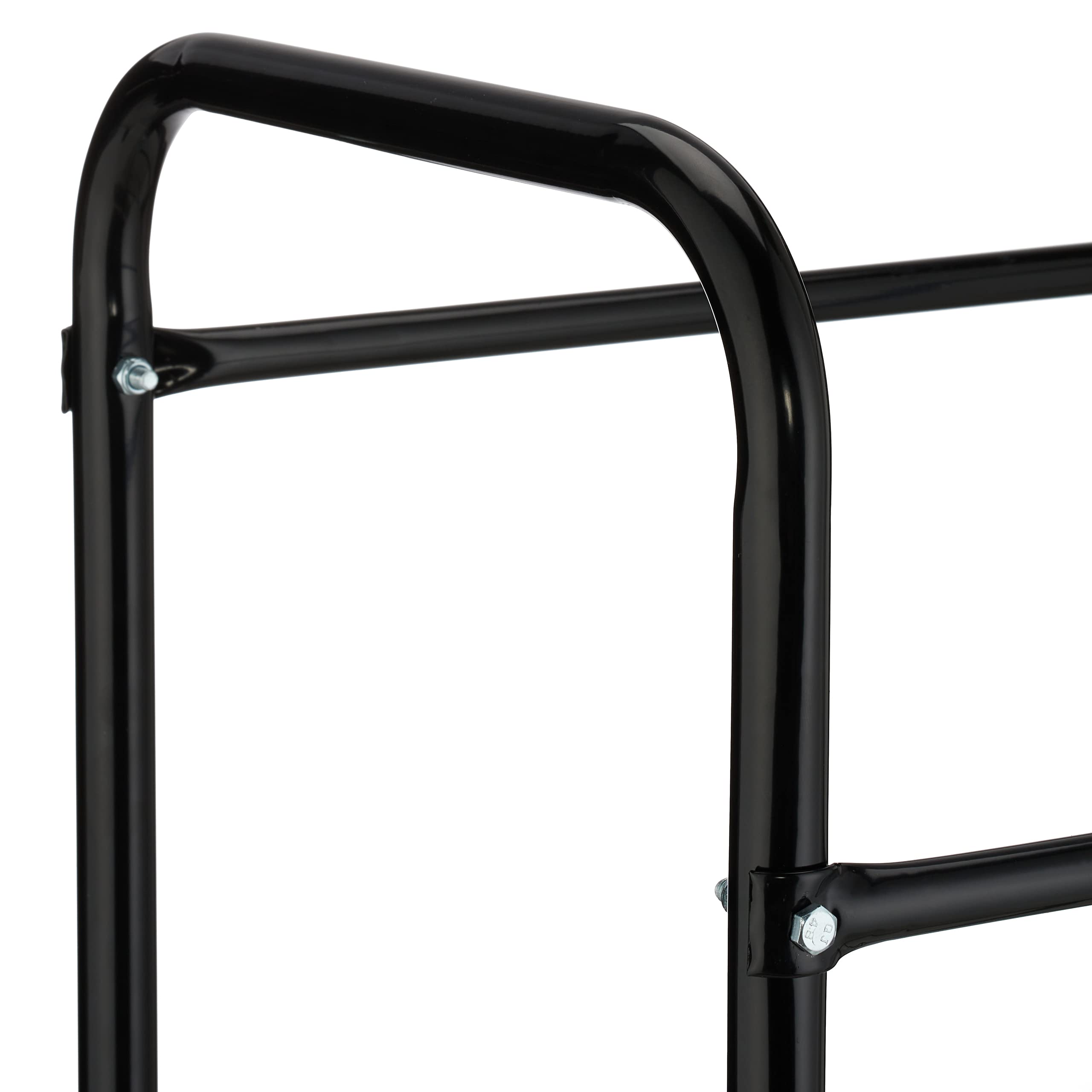 Relaxdays Rangement caisses de Boissons, HxLxP: 116 x 50 x 34 cm, étagères pour 3 bacs, Acier, Support, Noir