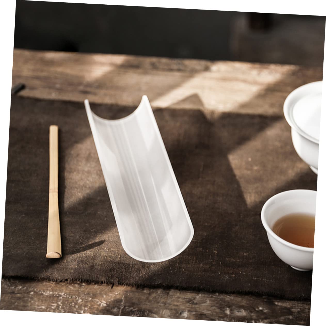 Wooden Glass Tea Scoop, Japanese Style Tea Ceremony Accessory