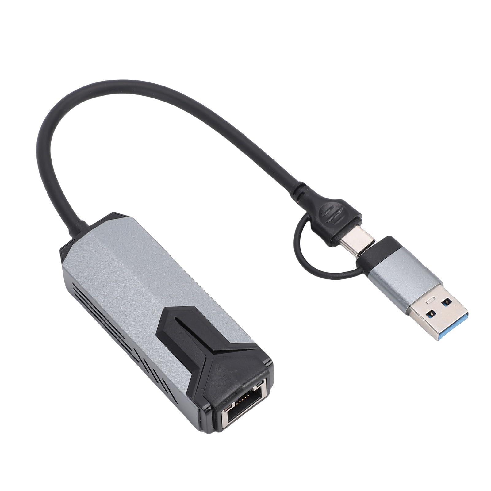 Aramox Adattatore Ethernet, Adattatore USB C a RJ45 in Lega di Alluminio Dongle di Rete Cablata da 5 Gbps con Wake on LAN Plug and Play per Laptop Desktop Streaming Office Home