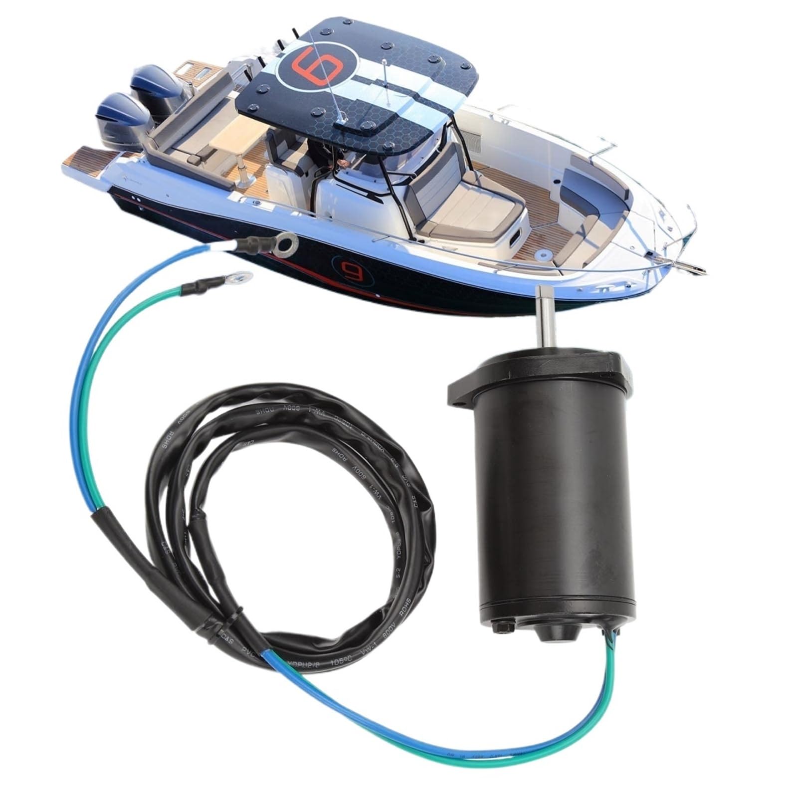 Motore di inclinazione e trim compatibile con Yamaha 69W-43880-01-00 62Y-43880-02-00 69W-43880-00-0069W-43880-01-00 CS3-43880-00-00 Motori di inclinazione e trim 10834