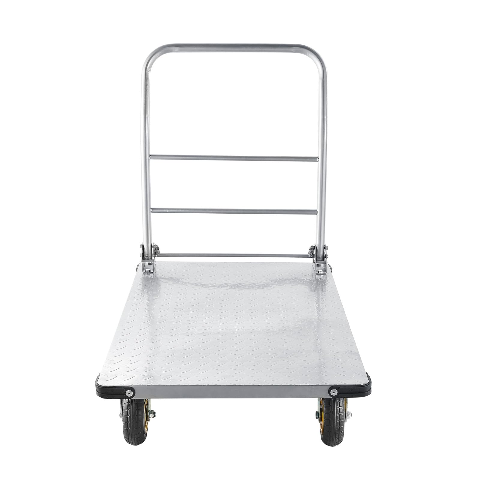 VEVOR Plattformwagen Klappbar 907 kg, Transportwagen mit Lenkrolle, Handwagen mit Rutschfester Ladefläche, Klappwagen Transporthilfe für Einfache Aufbewahrung, 900x600 mm Rollwagen