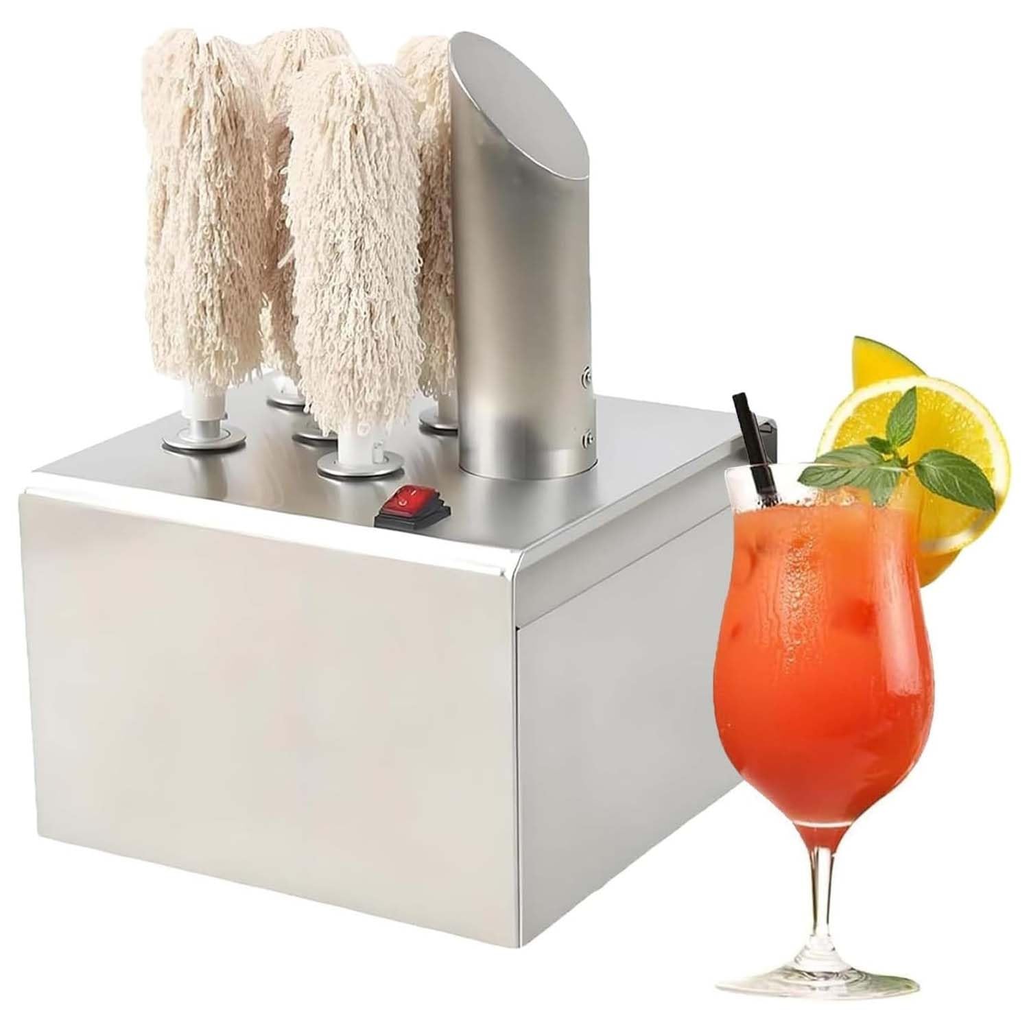 Polisseuse De Verr-es À Vin Électrique Professionnelle Pour Verr À Champagne, Capacité De 300/330/660 Verr-es/heure. Idéale Pour Les Bars, Restaurants Et Cuisines(5Head)