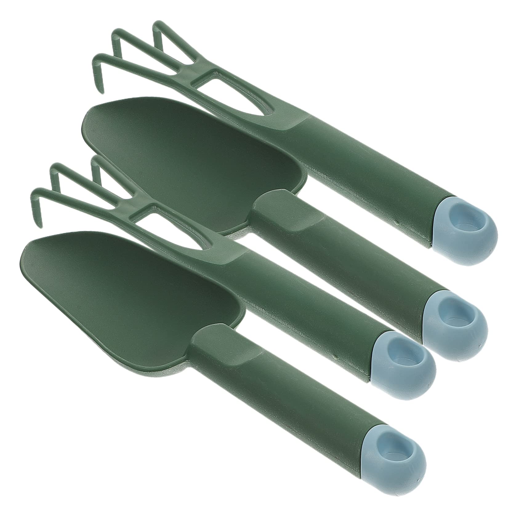 Gatuida 2 Sets Gardening Shovel Set Mini Shovel Gardening Tool Kit Planting Spade Trowel Hand Trowel Rake Tool Scoops Plastic