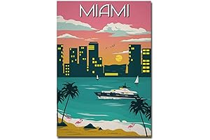 3.5" x 2.5" Miami Magnets for Refrigerator