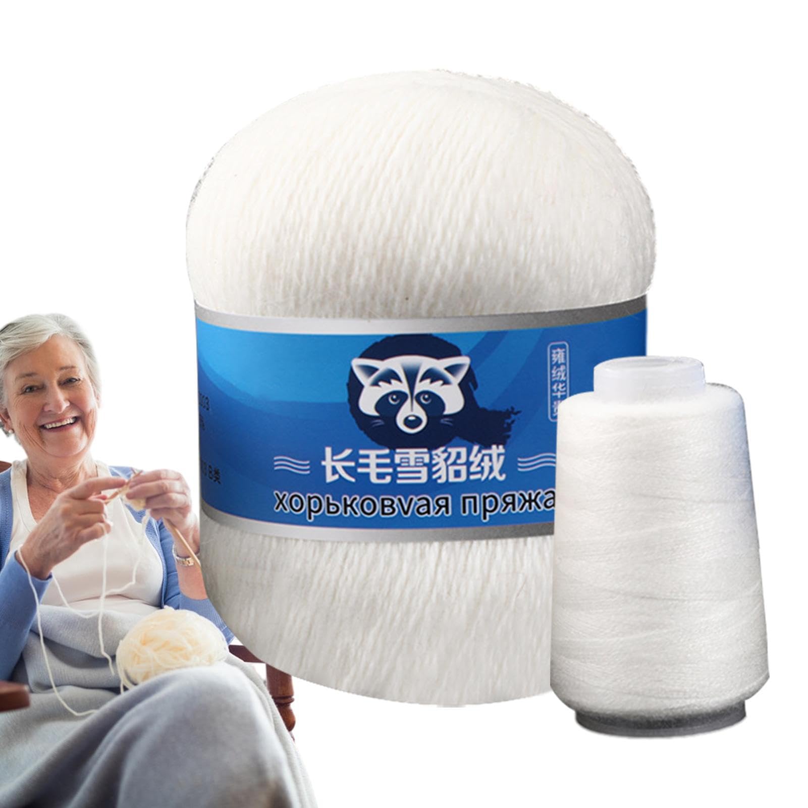 Mink Cashmere Yarn - Yarn Art Mink Knitted Coarse Wool Yarn for Knitting | Long Hair Mink Cashmere for Craft, Knitted Coarse Wool Yarn for Crochet and Knitting