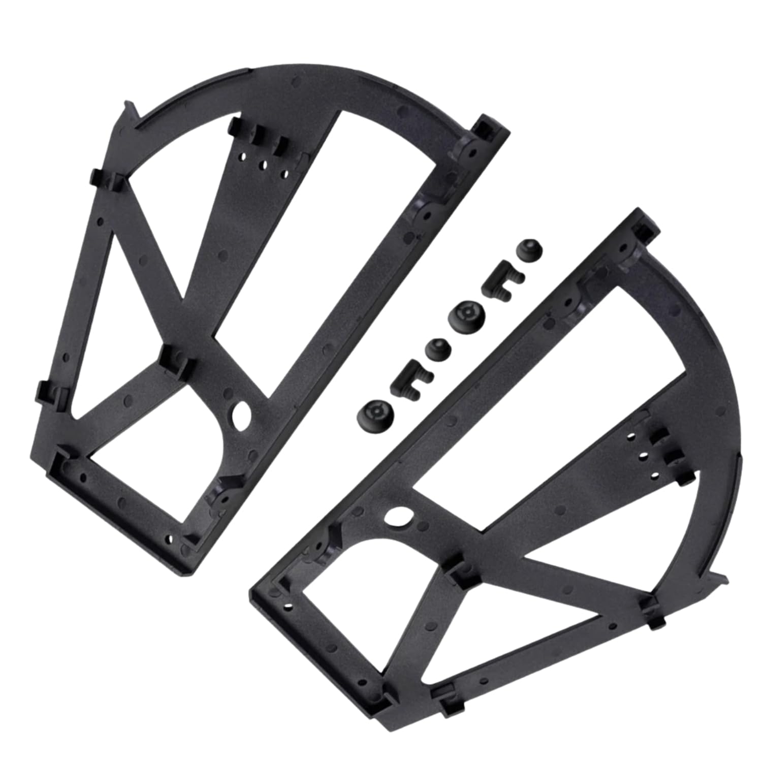 B2c Black Set Of Shoe Cabinet Hinges Bracket Drop Down Shelf Storage Flip Open Bench Bracket Plastic For 12Mm Panel 1 Pair (Black)