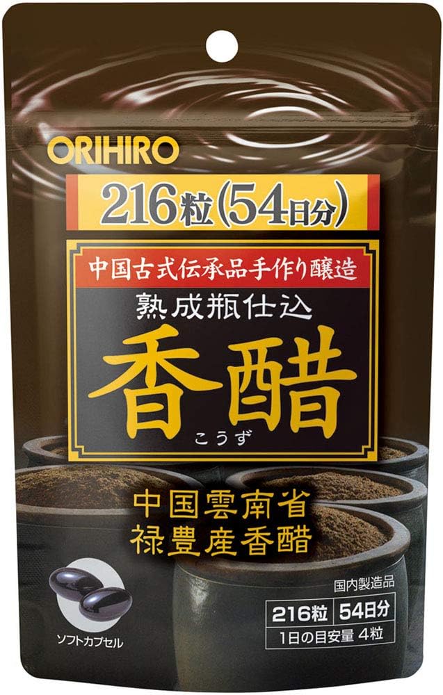 Amazon オリヒロ 熟成瓶仕込 香酢 お徳用 216粒 Orihiro オリヒロ ドラッグストア