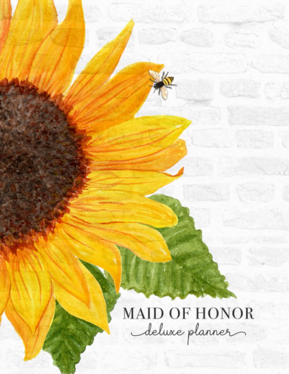 Maid of Honor Deluxe Planner: Premium Organizer | MOH Proposal Gift Sunflower Wedding Theme