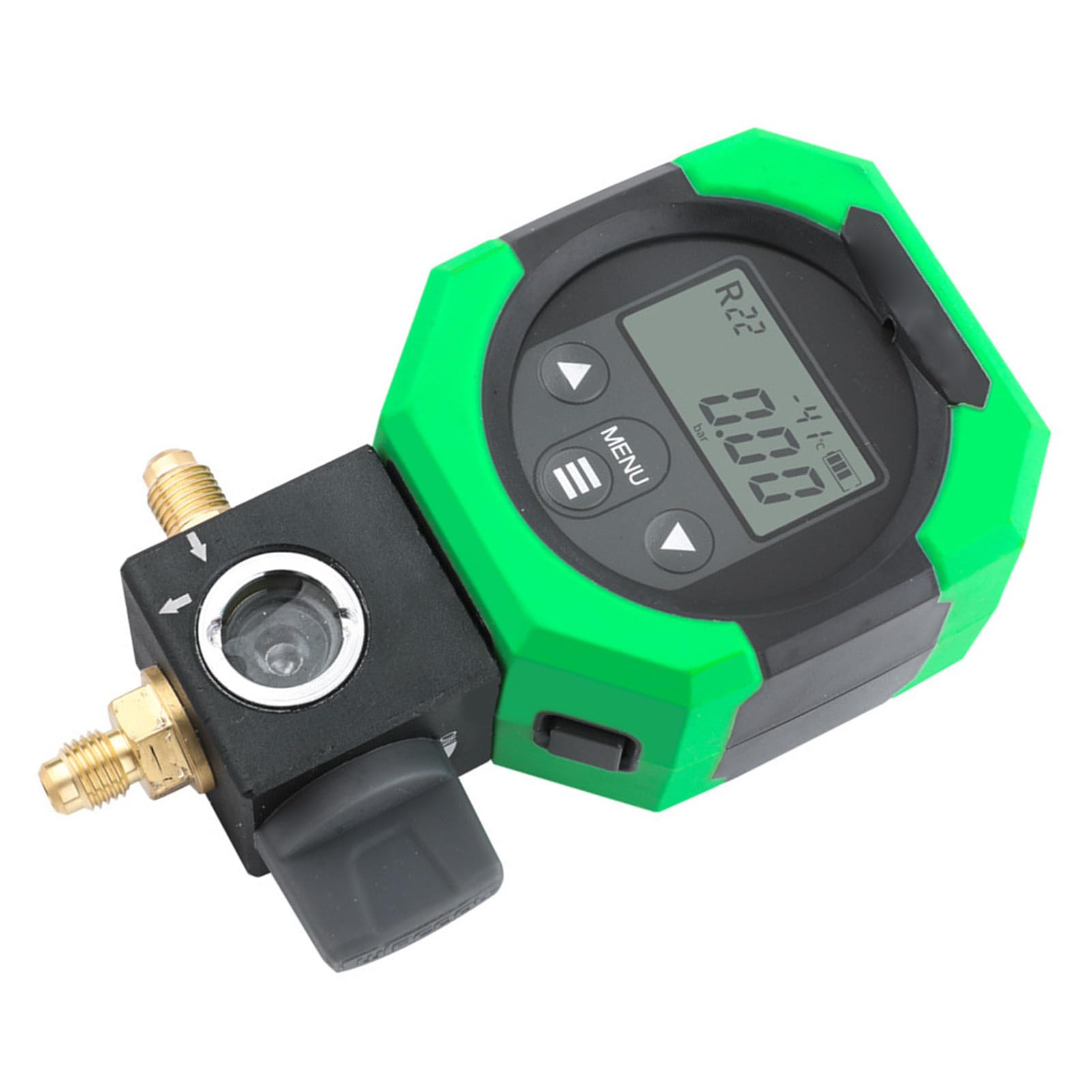Manómetro de Vacío Digital, Material ABS, Rango de Presión de 0-55 Bar, Ideal para Profesionales de Mantenimiento de Aire Acondicionado y Refrigeración