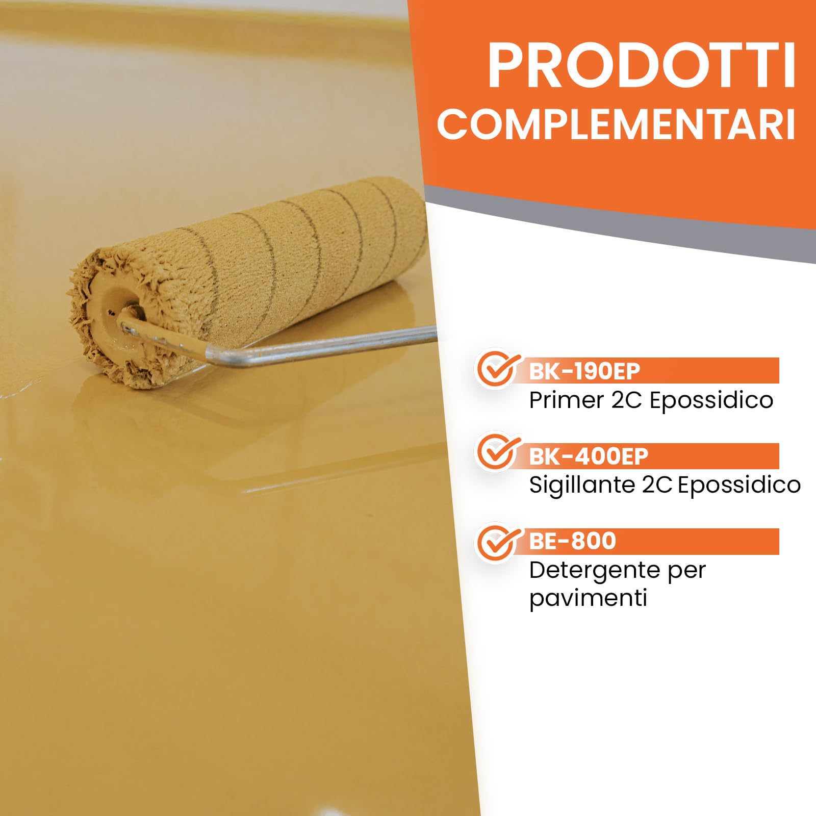 BEKATEQ 2C Resina epossidica 5kg Giallo sole I Pittura per pavimenti industriali, garage, officine I Vernice per calcestruzzo a basso odore, rivestimento per pavimenti interni e esterni BE-702