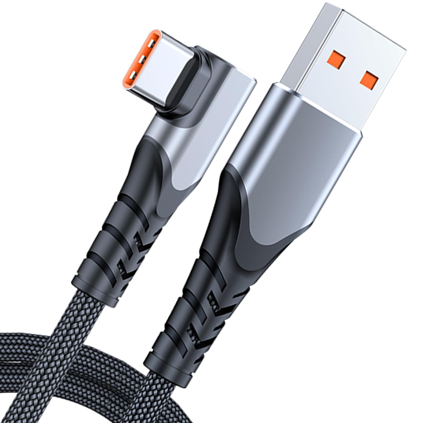 Jazuaiao Black Braided Usb To Usb C Cable Cord For Fast Data Transfer 6A66w Charging Cord Wire Builts To Last Wide Compatibility Charging Cable