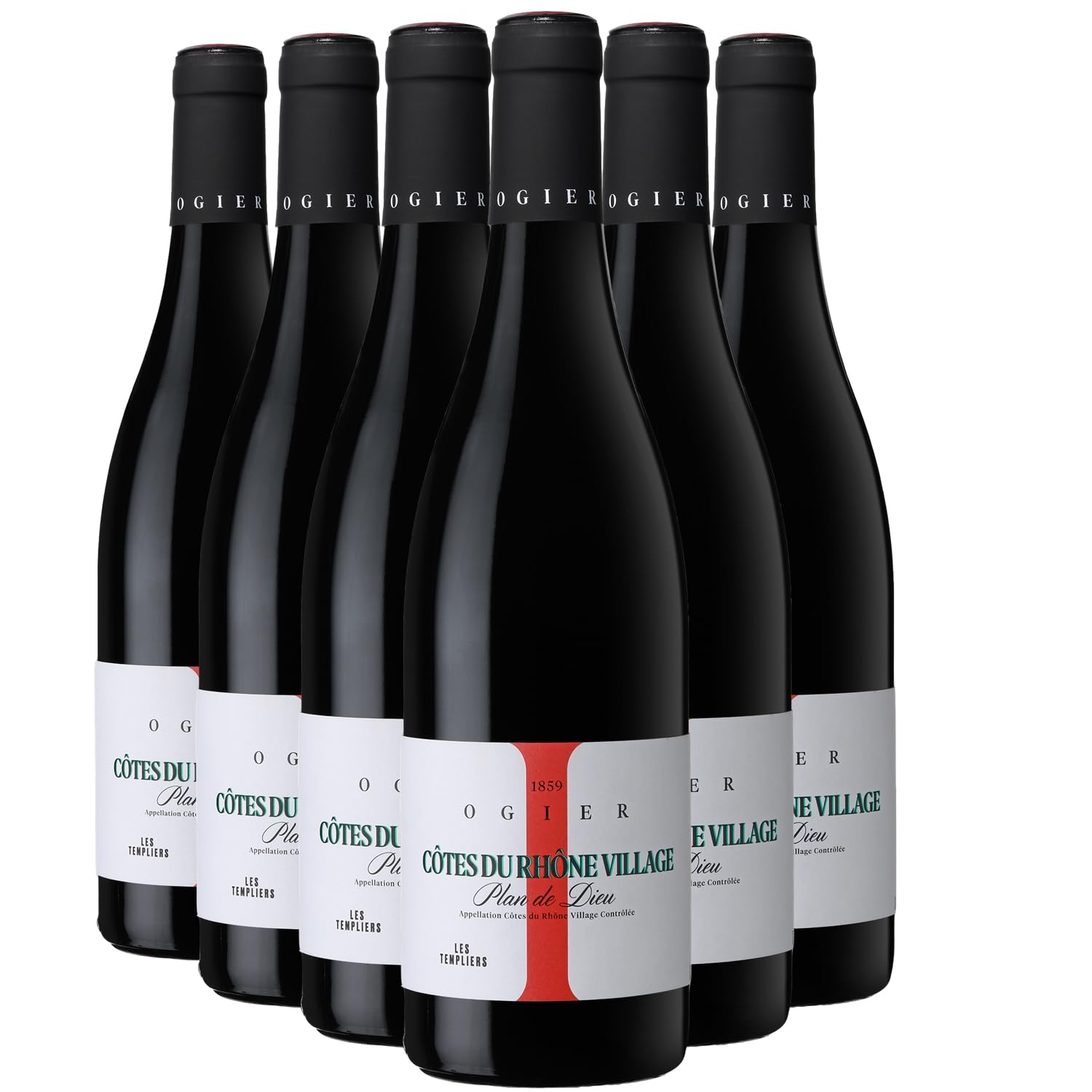 Côtes du Rhône Villages Plan de Dieu Les Templiers - Rouge 2024 - Maison Ogier - Vin Rouge de la Vallée du Rhône (6x75cl)