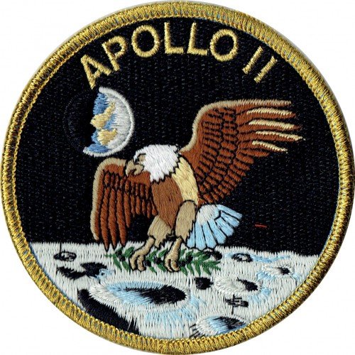 IRON ON EMBROIDERED PATCH ,,APOLLO 11 PATCH 10 cm,, nasa