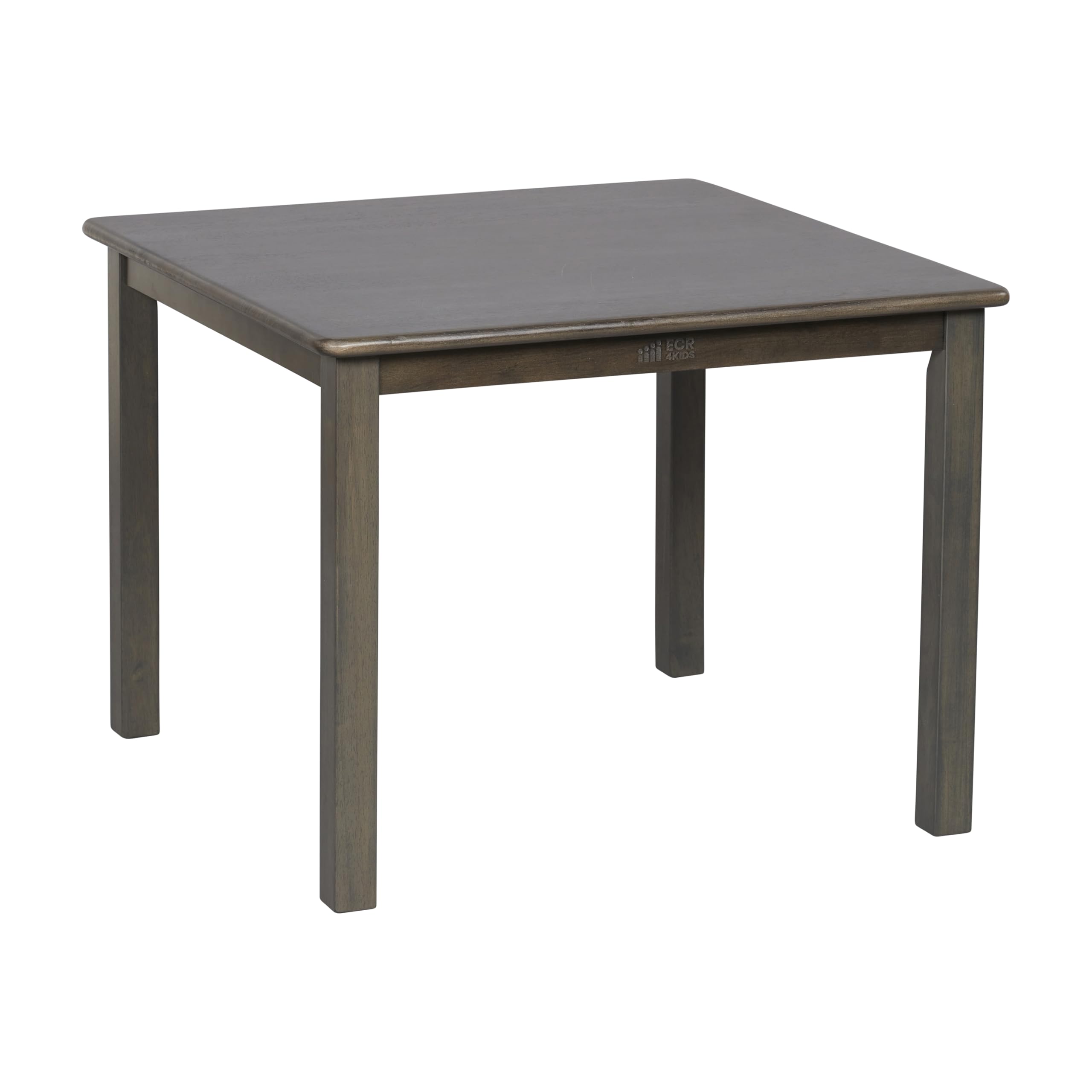 ECR4Kids 30in Square Hardwood Table with 22in Legs, Kids Furniture, Grey Wash