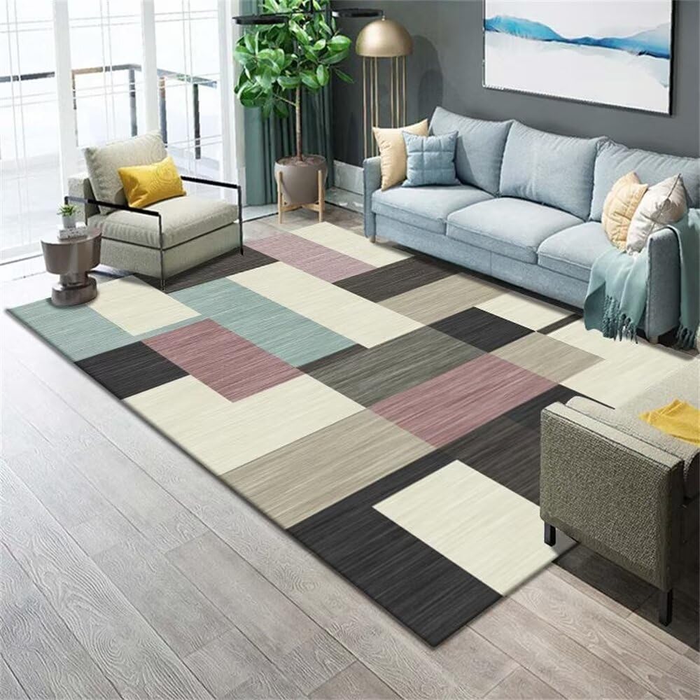 Tapis de salon géométrique carré 60X120 cm pour chambre ado