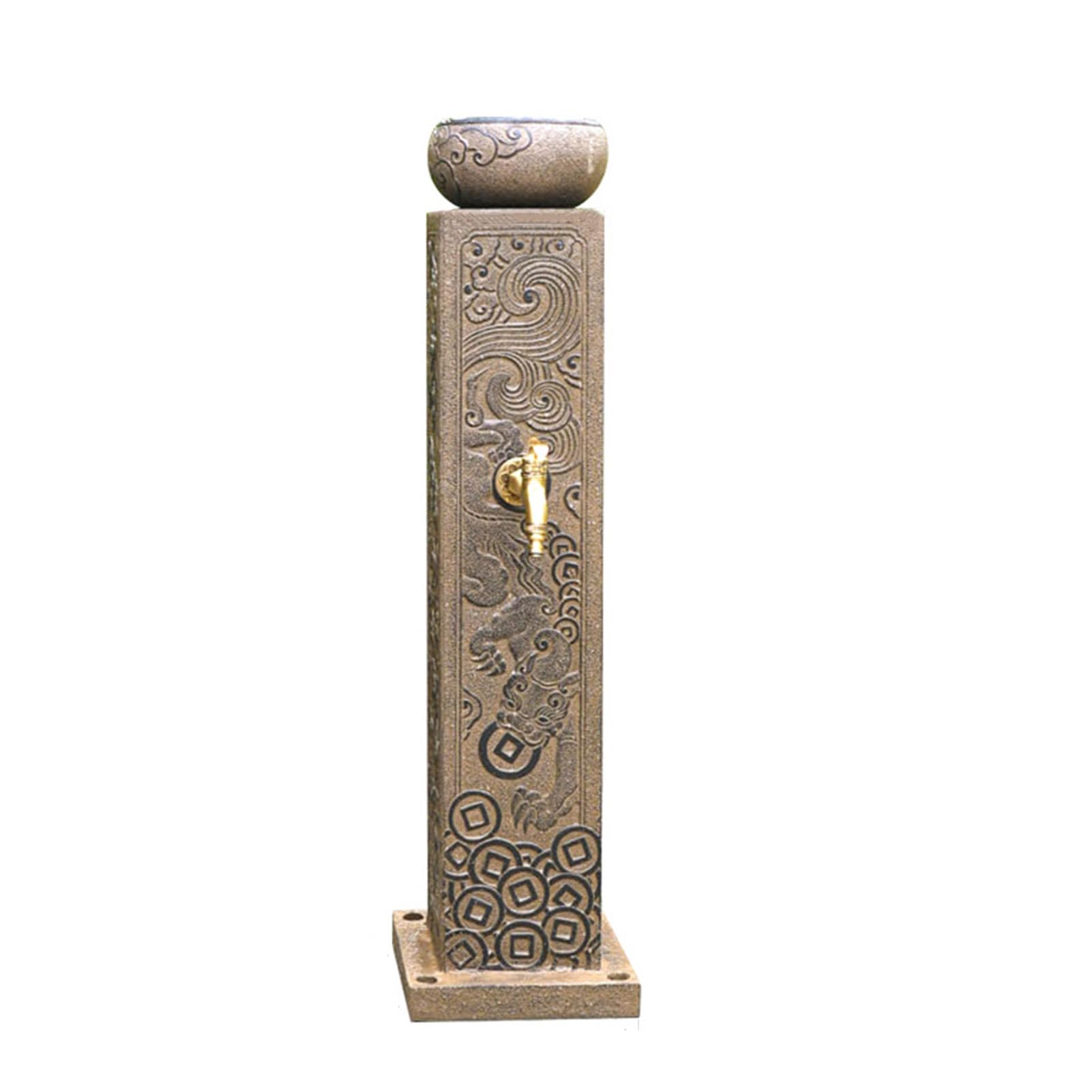 Colonne d'eau verticale extérieure pour jardin, support de tuyau de terrasse avec robinet, distributeur d'eau antigel, fontaine d'eau pour porche et pelouse, décoration d'intérieur