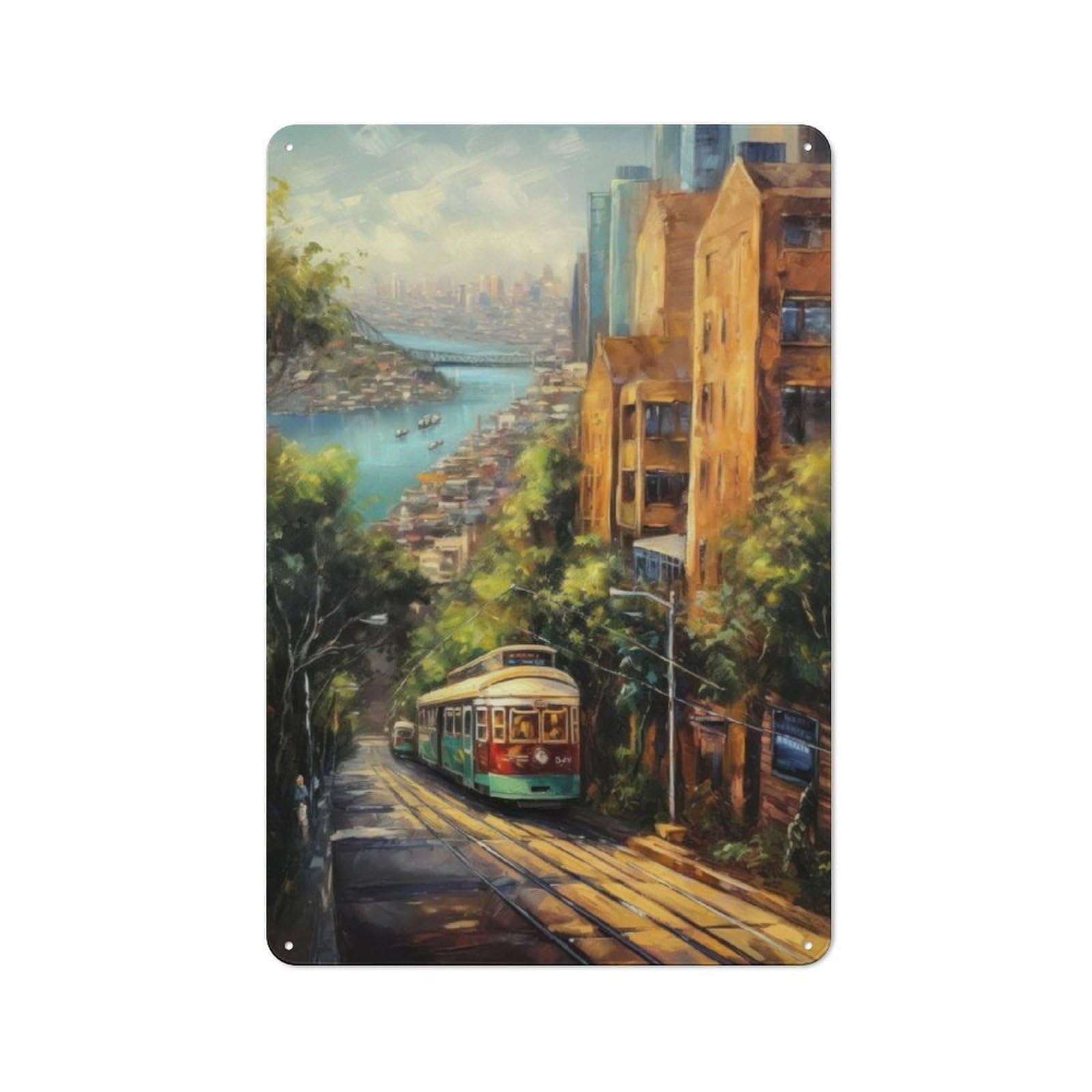 Junmoney Sydney Australia Oil Paint Tin Sign 30X20cm With For Workshop Wall, Rustic Decor, Autumn Room Decor For Fans Of Metal Wall Signs