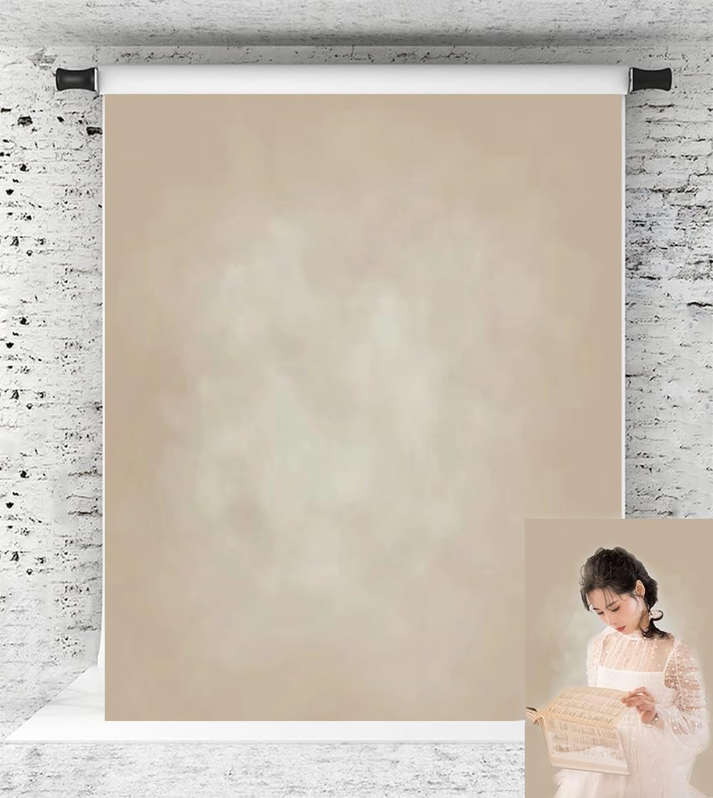 KateHome PHOTOSTUDIOS 1.5x2.2m(5x7ft) Beige background Beige portrait photography backdrop Beige photo studio photo backgrounds