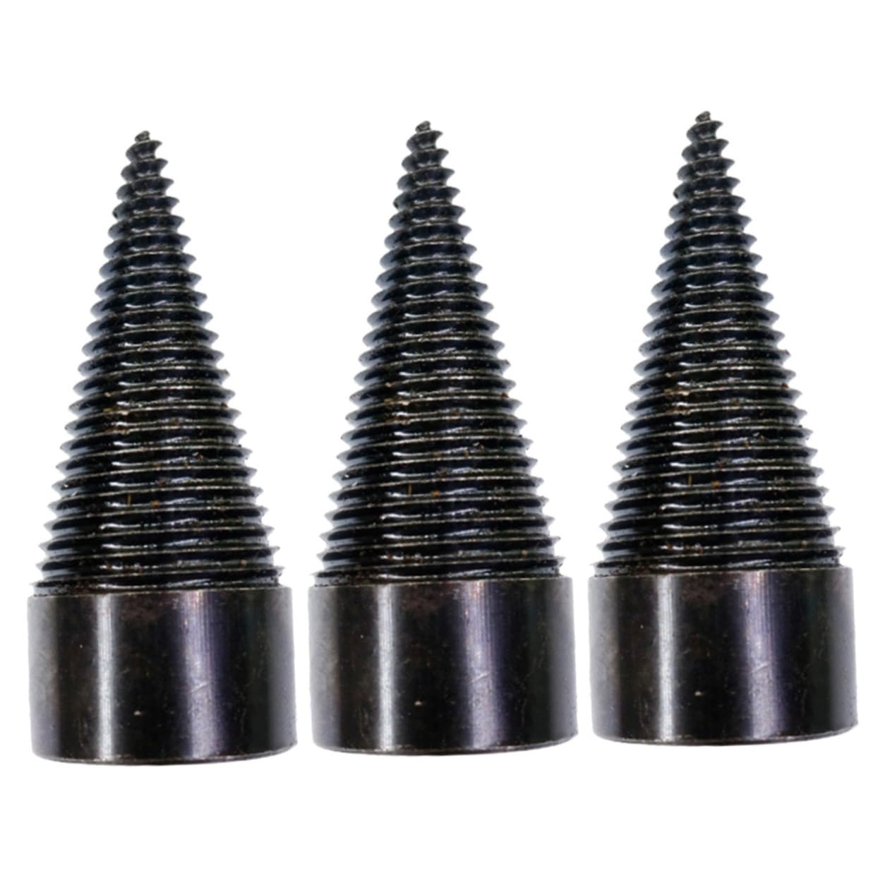 BESPORTBLE 3 Pz punta da trapano per spaccalegna Fenditrice tronchi elettrica spaccalegna elettrica spaccalegna per legna da ardere punte da trapano industriali spaccalegna in legno Black