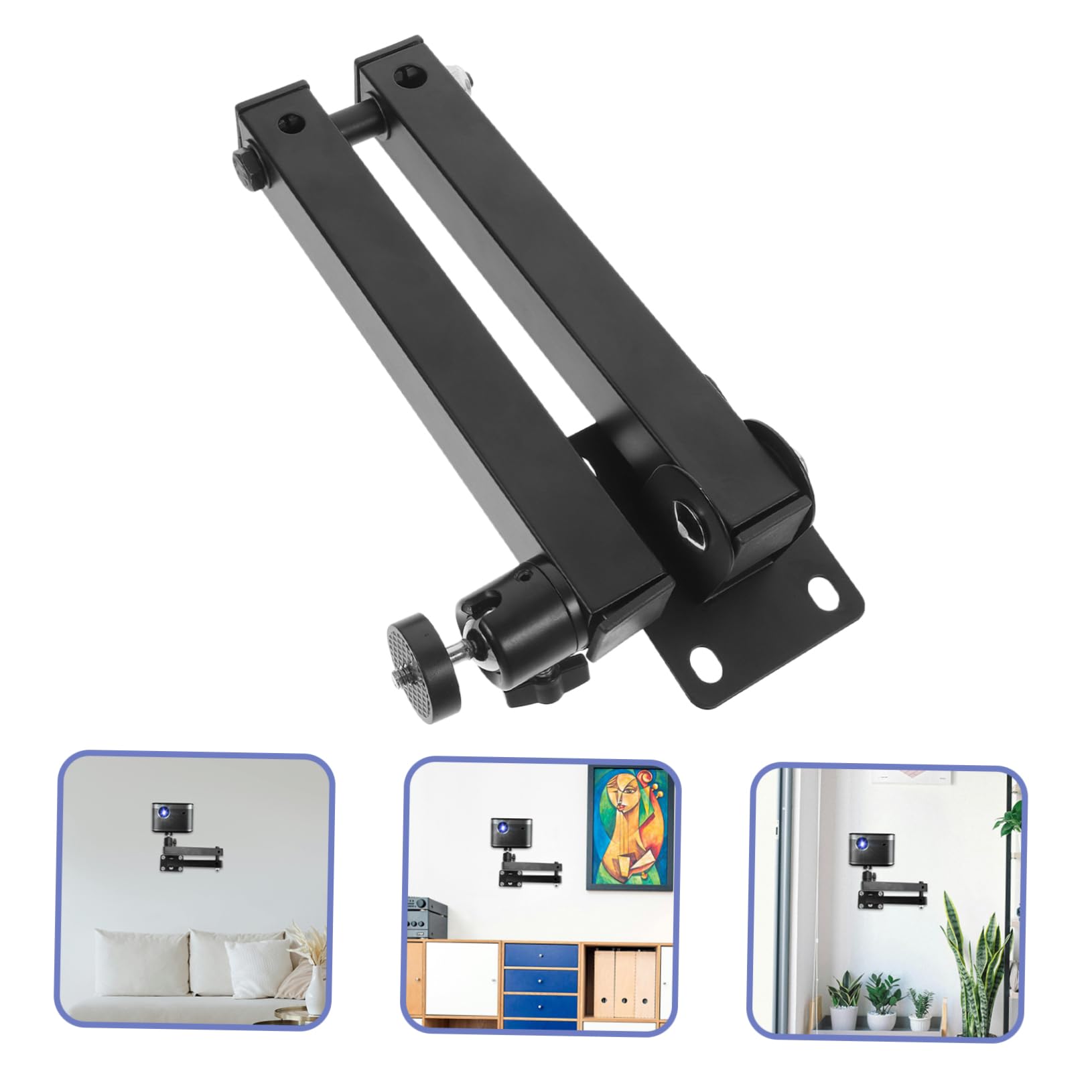 Hemobllo 3sets Supporto Muro Per Proiettore e Router Wifi Struttura e Salvaspazio Per Tv e Media Console Supporto Durevole e Sicuro Per Telecamere e Accessori Home Theater