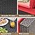 Devoko 7 Pieces Outdoor Sectional Sofa Patio Furniture Sets Manual Weaving Wicker Rattan Patio Conversation Sets with Cushion and Glass Table (Red)