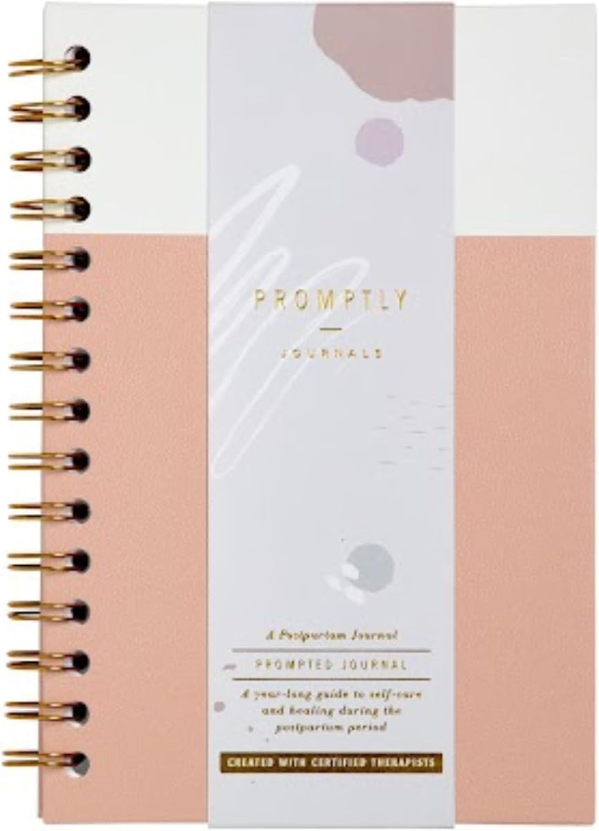 My Postpartum Journal: A Year of Self-Care (Country Peach, Pink, Leatherette) | Postpartum Recovery Journal | Mental Health Journal for Moms | Gifts for New Moms