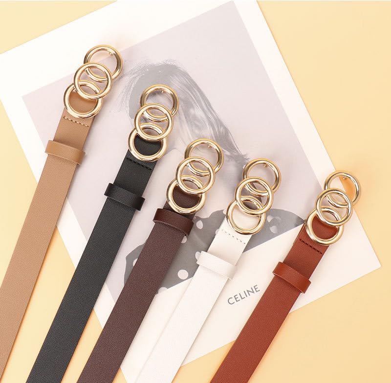 COTIM COYIN Women's Skinny Leather Belts with Metal Buckle for Jeans Dresses Pants4
