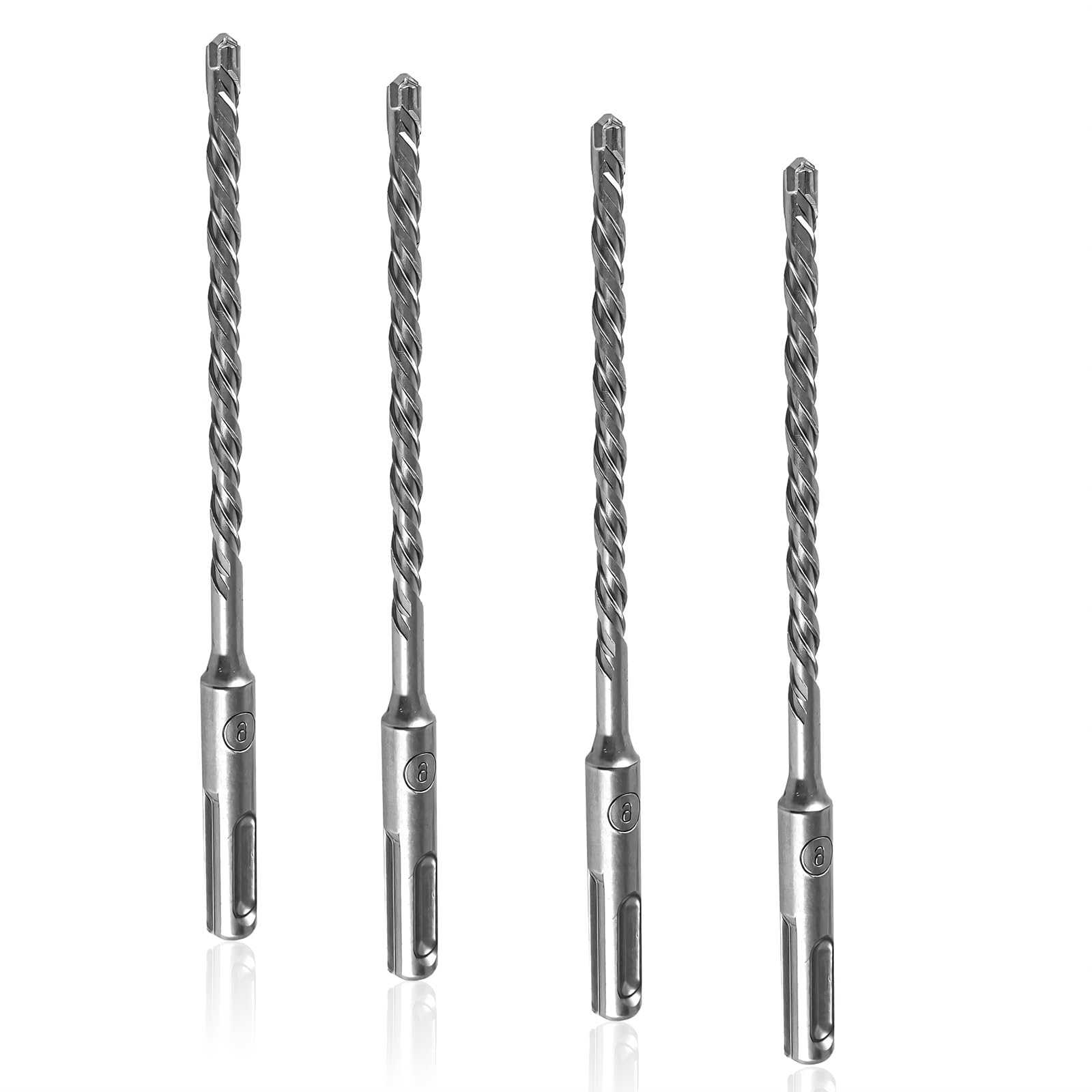 4 brocas SDS Plus, 6 mm x 160 mm, para hormigón, piedra, con 4 brocas de metal duro, ideal para taladrar en piedra, hormigón, piedra natural, pared de ladrillo