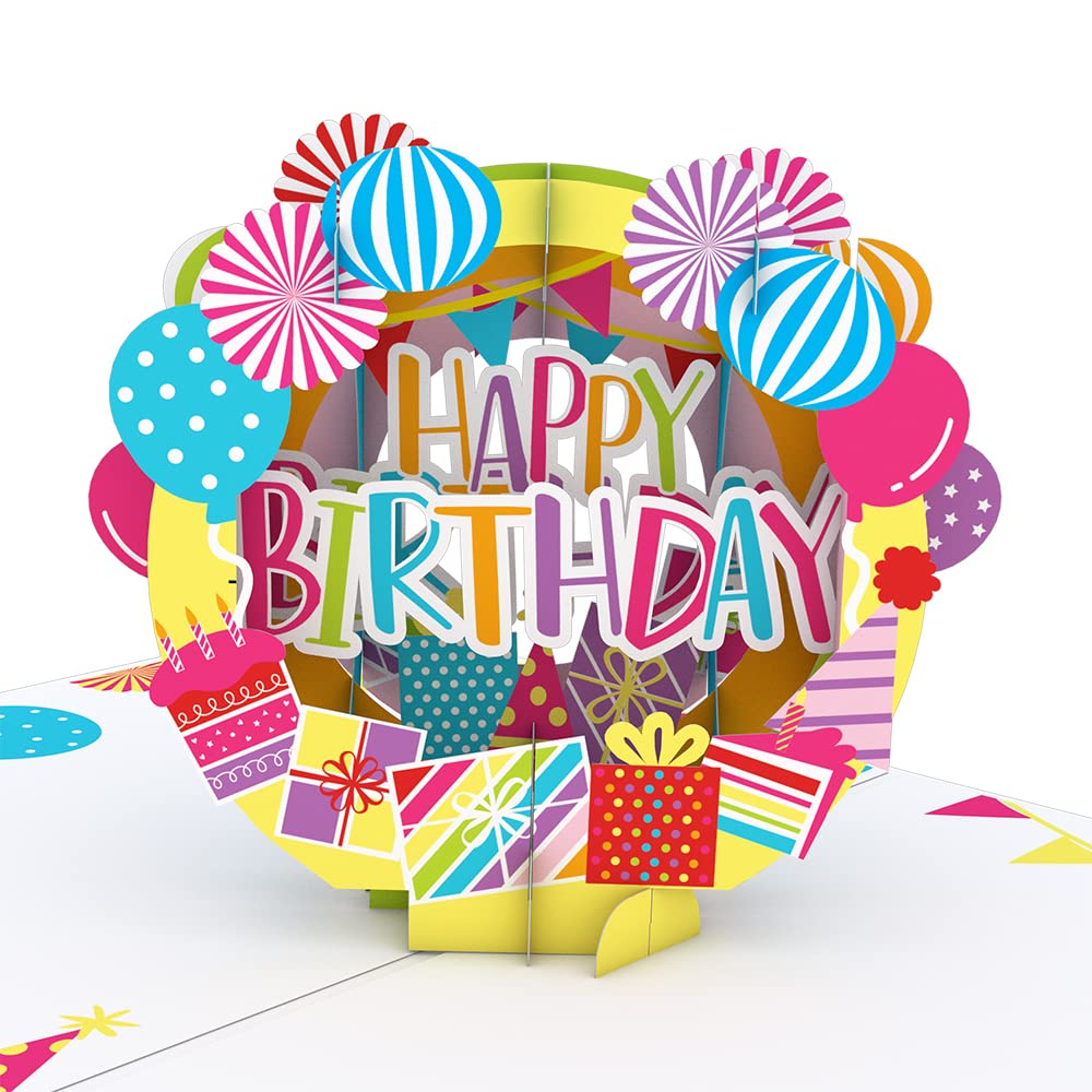 Lovepop Birthday Hooray Pop Up Card – Birthday Card – Handcrafted 3D Pop-Up Greeting Card – Birthday Card, 5 x 7”