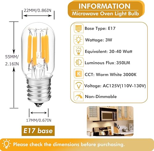Miniatura 10 de ZSSXOLED Paquete de 5 Bombilla LED C7 E12 de 2 W, bombillas de repuesto C7 para lámparas de sal del Himalaya de 15 a 20 W, base de candelabro E12,